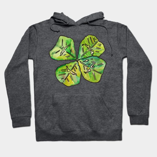 Four Leaf Clover Hoodie by JenTheTracy